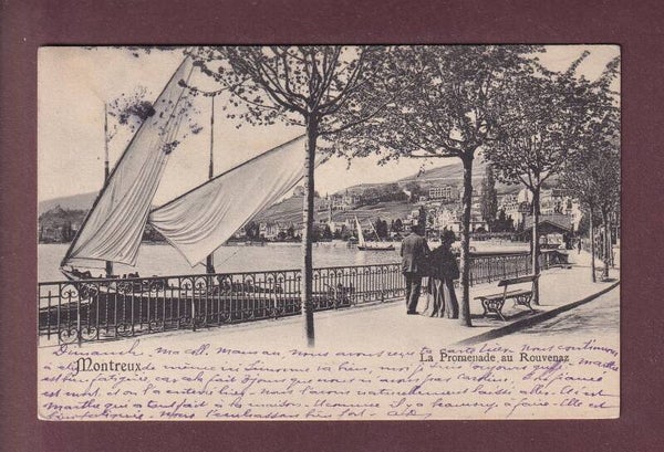MONTREUX - Promenade - Barque du Léman - 1905
