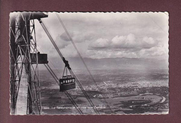 Téléférique du Salève et vue sur GENEVE - 1943