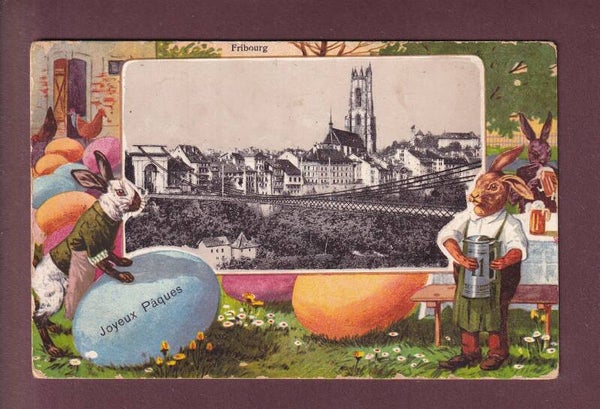FRIBOURG et les lapins de Pâques - 1916