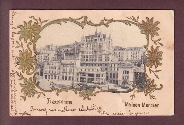LAUSANNE - Maison Mercier - 1904 // pli d'angle //