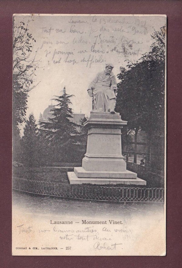 LAUSANNE - Monument Vinet - 1901