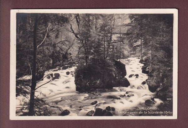 VALLORBE - Gorges près de la source de l'Orbe - 1930