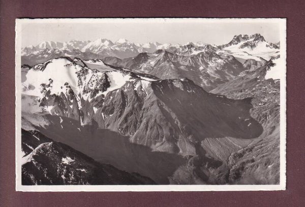 BERNINA-gruppe und PIZ KESCH vom Flüela-Schwarzhorn - 1952