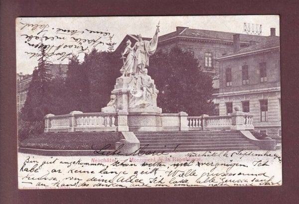 NEUCHÂTEL - Monument de la République - 1907