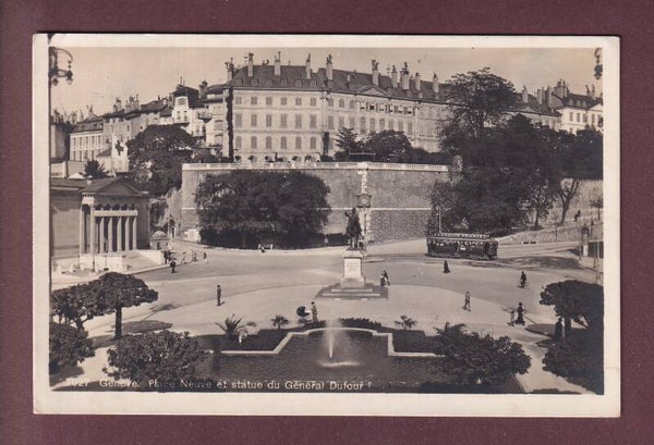 GENEVE - Place Neuve - Tram - 1925