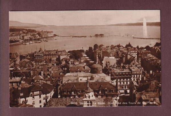 GENEVE - La Rade prise des Tours St. Pierre - 1922