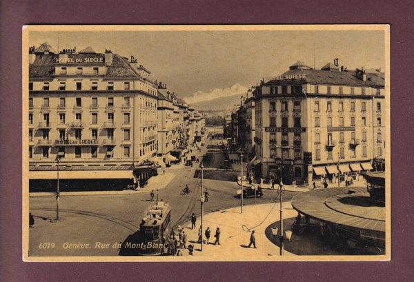 GENEVE - Hôtel du Siècle - Tram - 1938