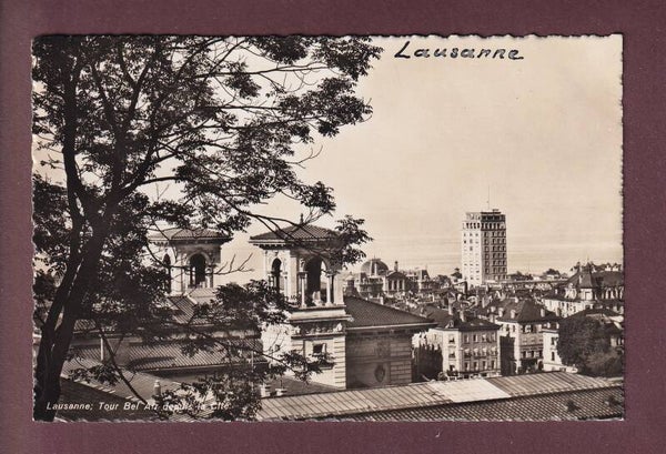 LAUSANNE - Tour Bel-Air depuis la Cité - 1938