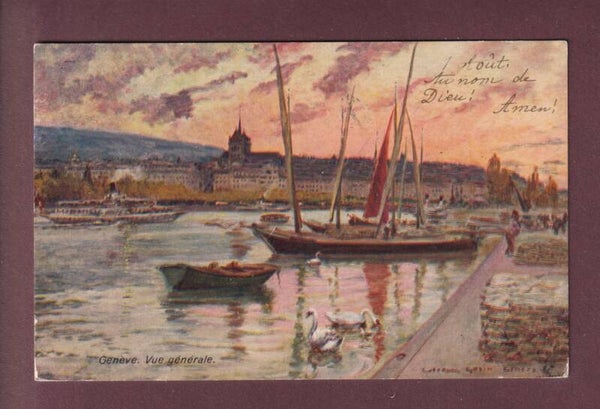 GENEVE - La Rade - 1917