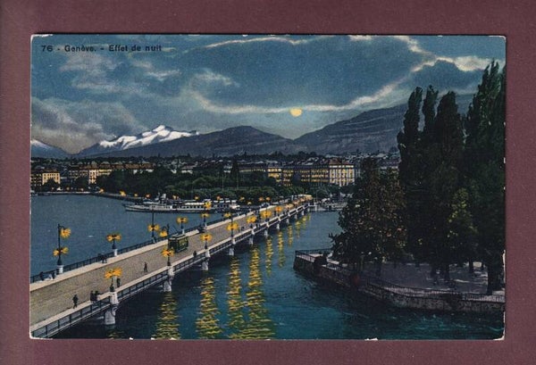 GENEVE - Effet de nuit - 1926