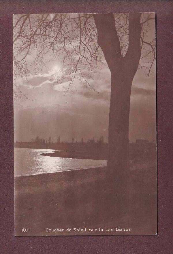 Coucher de soleil sur le LAC LEMAN - 1913
