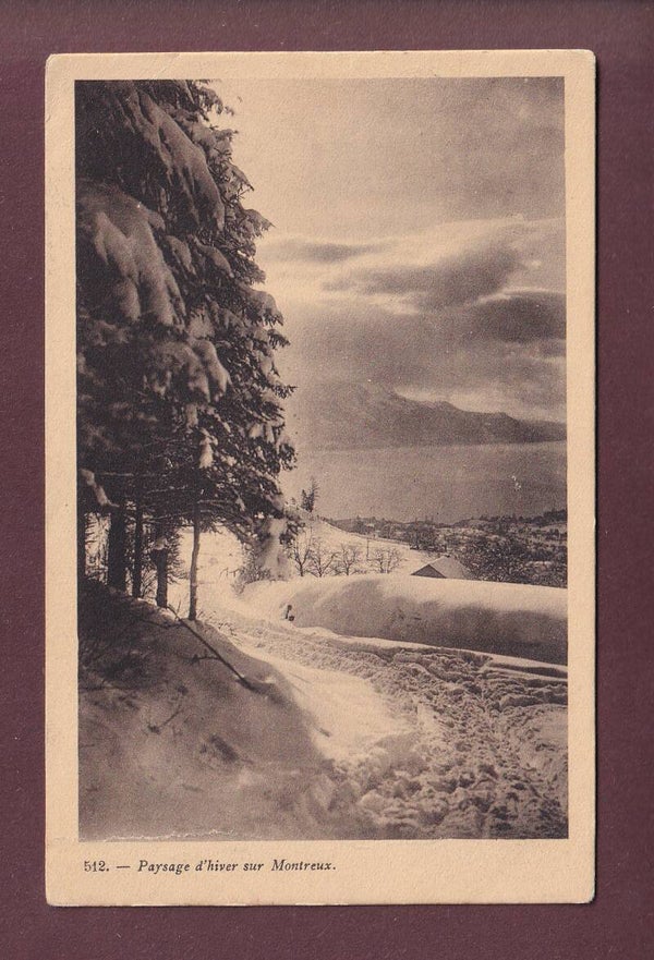 Paysage d'hiver sur MONTREUX - 1907