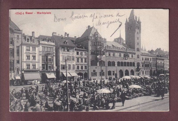 BASEL - Marktplatz - 1912