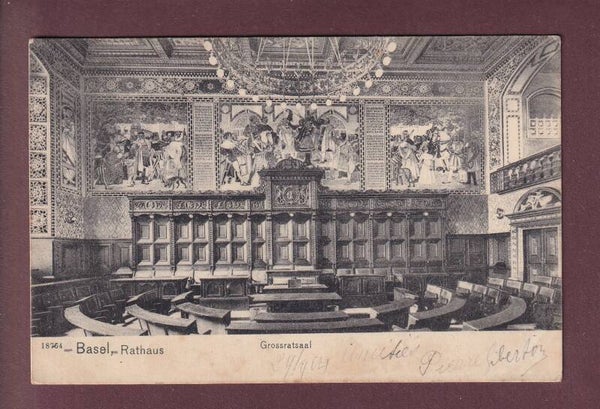 BASEL - Rathaus - Grossratsaal - 1904
