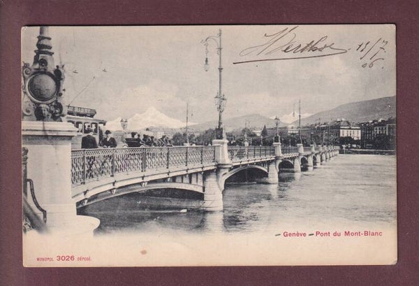 GENEVE - Pont du Mont-Blanc - 1906