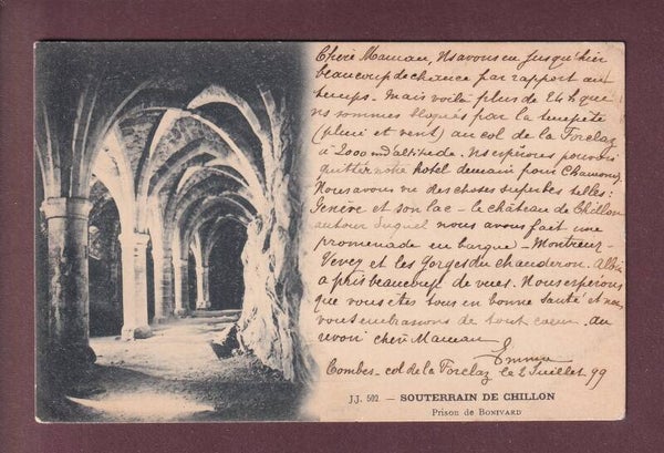 CHILLON - Prison de Bonivard - 1899 linéaire LA FORCLAZ
