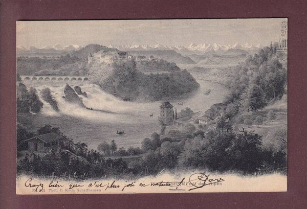 RHEINFALL und die Alpen - 1903