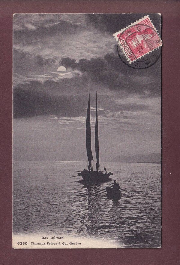 BARQUE DU LEMAN - 1908 // pli d'angle //