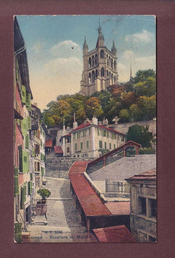 LAUSANNE - Escaliers du Marché - 1919