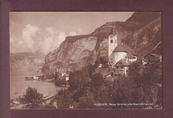 FLÜELEN - Kirche und Axenstrasse