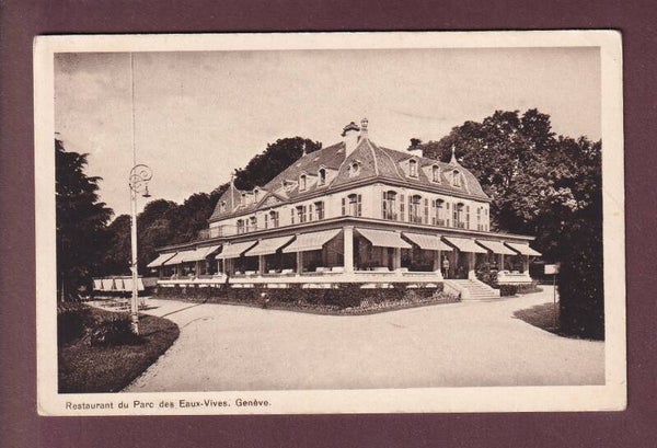 GENEVE - Restaurant du Parc des Eaux-Vives // pli d'angle //
