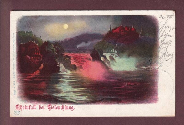 RHEINFALL bei Beleuchtung - 1902