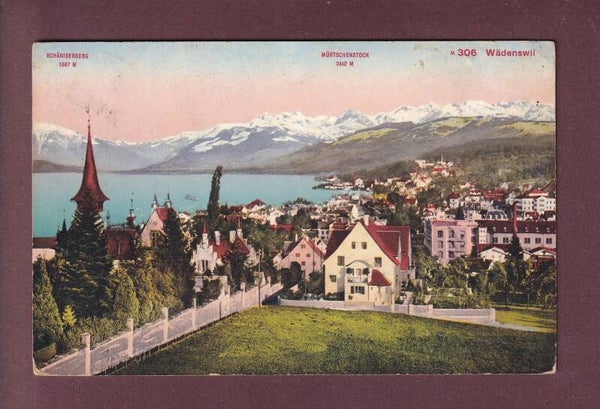 WÄDENSWIL - Teilansicht - 1913 // kleiner Eckbug //