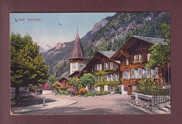 MEIRINGEN - Kirche - 1921 Tell mixte // Eckbug //