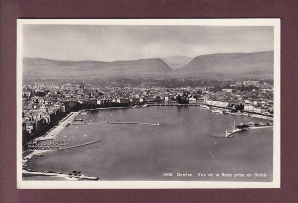 GENEVE - La Rade vue d'avion - 1935