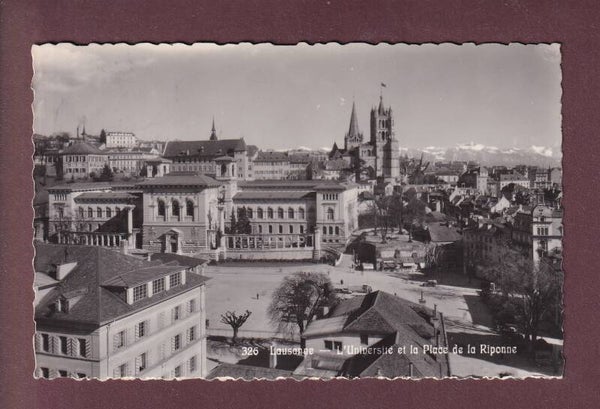 LAUSANNE - Université et place de la Riponne - 1936