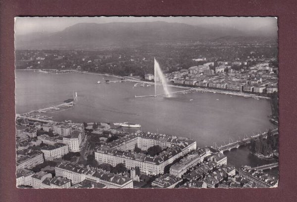 GENEVE - Vue aérienne de la Rade - 1956