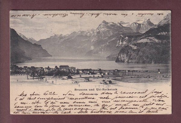 BRUNNEN und Urirotstock - 1902 Charnaux Frères