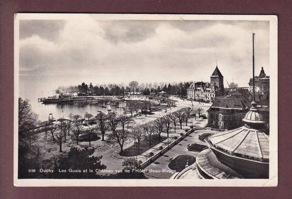LAUSANNE - Ouchy vu du Beau-Rivage - 1927 // pli d'angle //