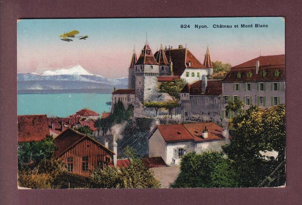 NYON - Château et Avion - 1914