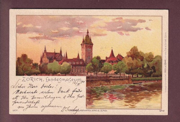 ZÜRICH - Landesmuseum - 1901