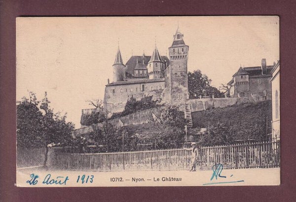 NYON - Le Château - 1913 // pli d'angle //