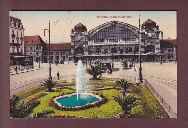 BASEL - Bundesbahnhof - 1919 // Falte //