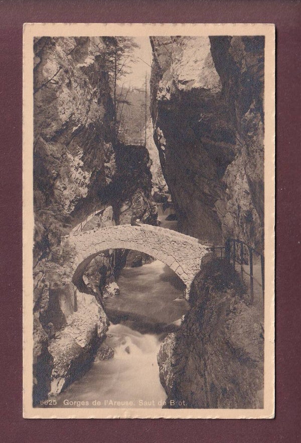 Gorges de l'AREUSE - Saut de Brot - 1913