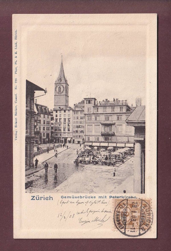 ZÜRICH - Gemüsebrücke - 1908