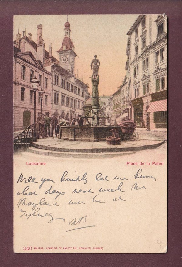 LAUSANNE - Place de la Palud - 1901 CPN