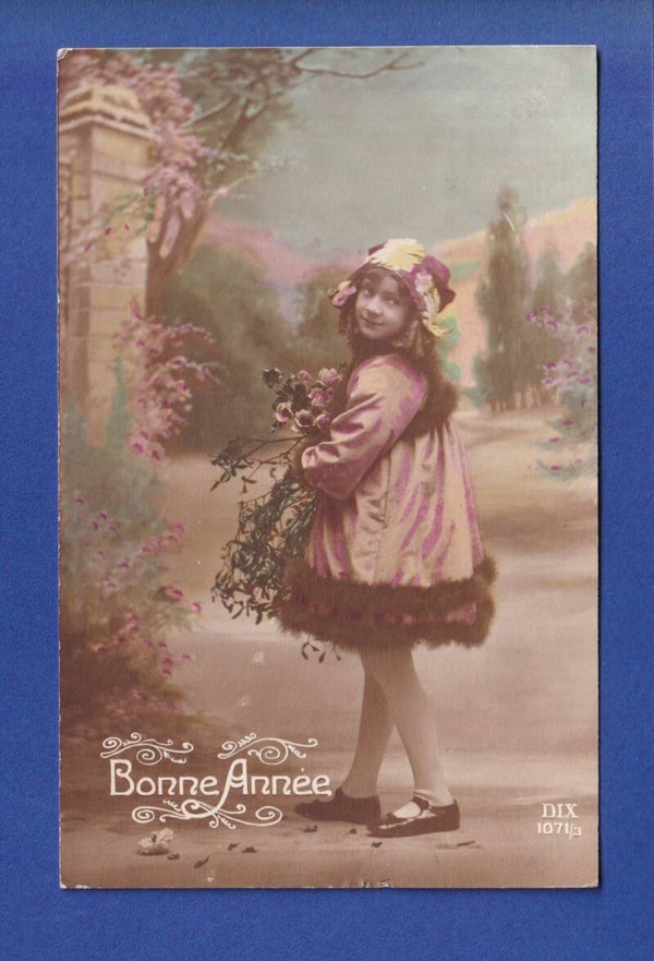 NOUVEL AN - Enfant - Fleurs - 1918