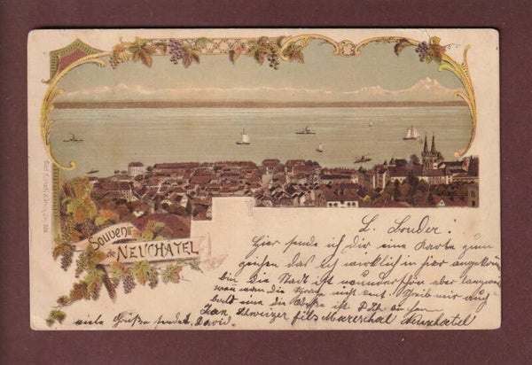 Souvenir de NEUCHÂTEL - 1901 Litho Künzli