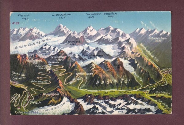 ALETSCHGLETSCHER und Umgebung - Vogelschau