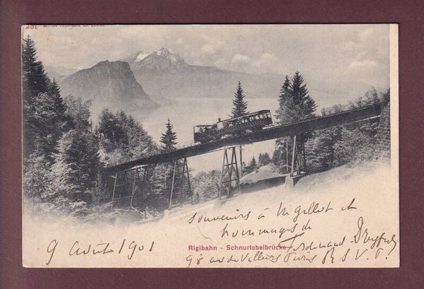 RIGI-BAHN - Schurtobelbrücke - 1901