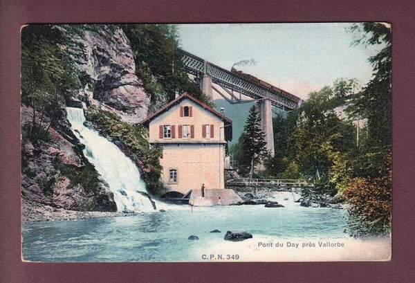 Pont du DAY et chute près Vallorbe - 1908 CPN