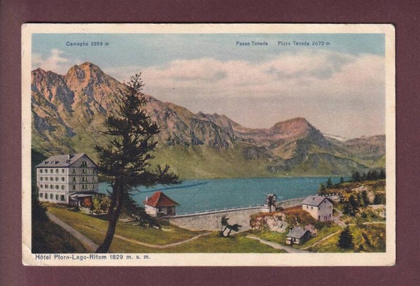 Hotel PIORA-LAGO-RITOM - 1936 // piega d'angolo //