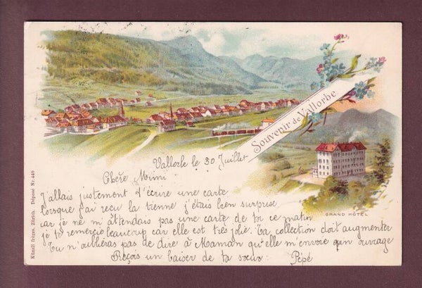 Souvenir de VALLORBE - 1898