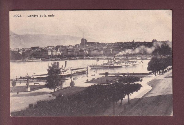 GENEVE - Rade - Bateau CGN VEVEY - 1909