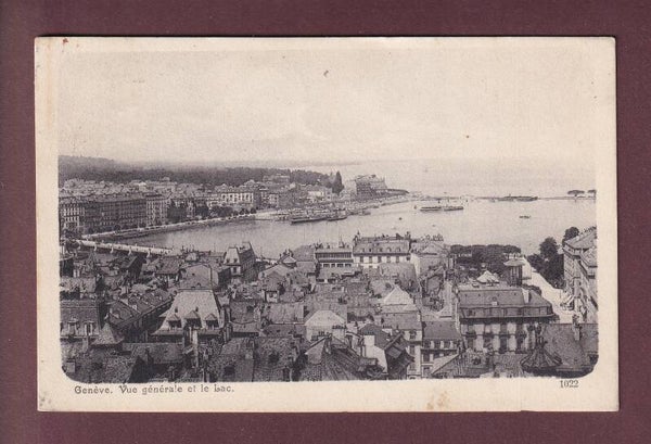 GENEVE - Vue générale de la Rade - 1911