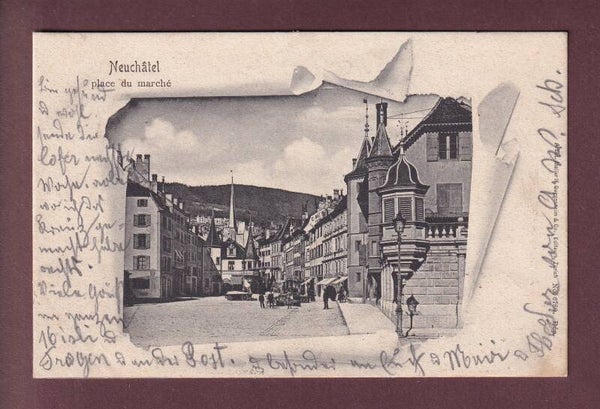 NEUCHÂTEL - Place du Marché - 1902